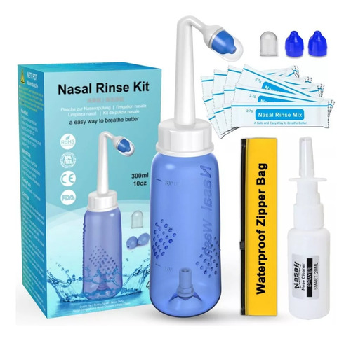 Lavado Nasal 300ml+40 Bolsas De Sal+pegatinas De Temperatura