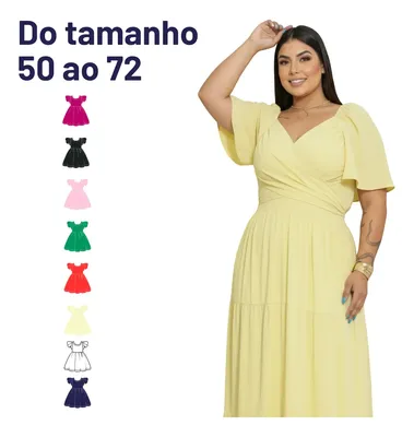Vestido Plus Size G5 G6 G7 Extra Grande Elegante Confortável