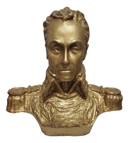 Figura Escultura Busto Simon Bolívar Mide 24 Cm Alto Firmada
