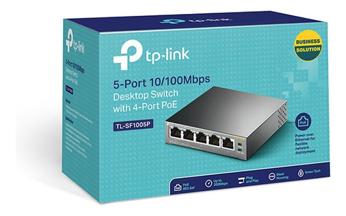 Switch Tp-link Tl-sf1005p Con 5 Puertos A 10/100 Mbps Poe