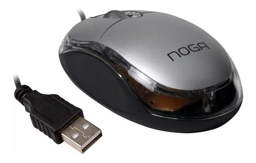 Mouse Noga Ng-611u Optico Cable Usb Gris