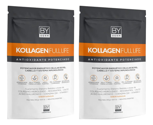 Pack X 2 By She Suplemento Dietario Kollagen Full Life X250g