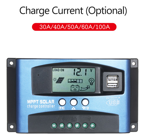 Controlador Solar Automático Mppt Dual Usb Smart Lcd De 60 A
