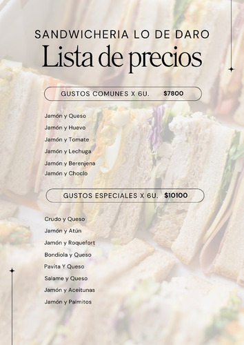 Sandwiches De Miga X Docena