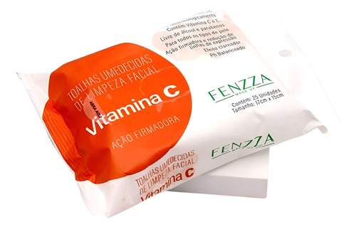 Lenço Demaquilante Fenzza Com Vitamina C - Remove Maquiagem