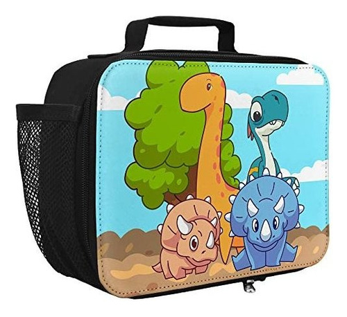 Imagen 1 de 7 de Adorable Dino Portrait Insulated Soft Sided Lunch Box With 