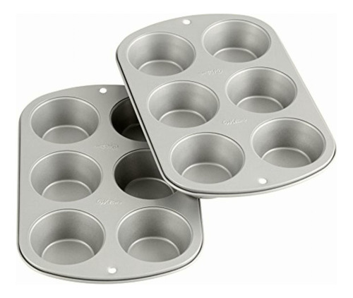 Wilton, Molde Para Muffins, 6 Tzs (2 Pzs), Antiadherente