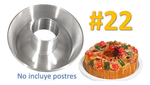 Molde Rosca Panque Aluminio Puro Grueso 1 Pz 22cm
