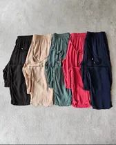 Comprar Palazo Pantalón De Fibrana Cintura Elastizada Con Bolsillos