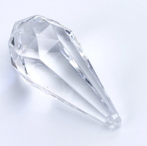 Enfeite Acrílico Pingente Gota Grande Decoração 20 Unidades Cor Transparente