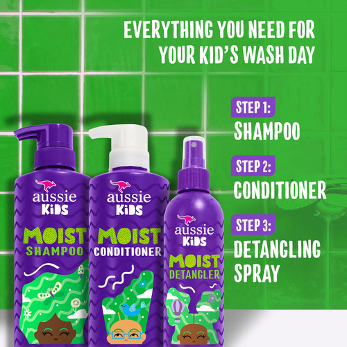 Pacote De Cuidados Com O Cabelo Aussie Kids Shampoo E Condic