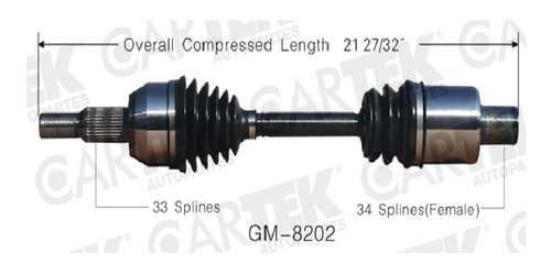 Flecha Homocinetica Completa Der Chevrolet Equinox 2005-2006