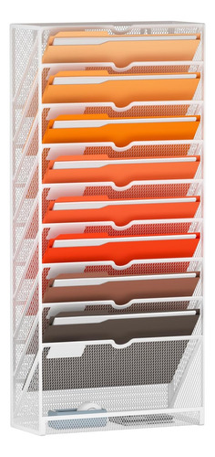 10tier Hanging Wall File Organizer, Wall File Holder Fo...