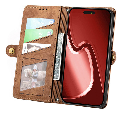 Funda De Piel Tipo Cartera Para Motorola G24 Power G23 G22