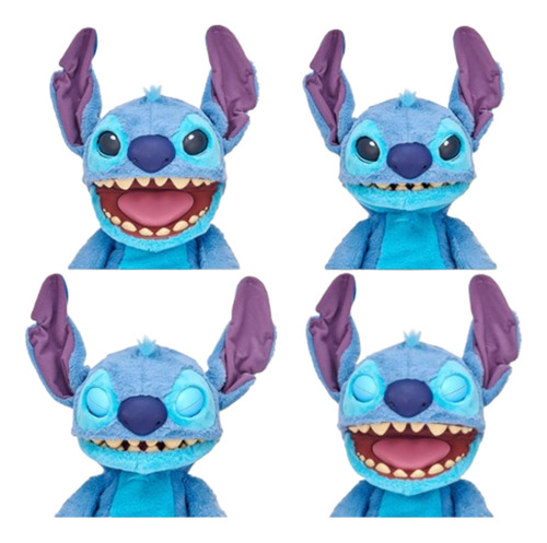 Uau! Coisas: Real Fx Disney Stitch Puppet - Animate Plush Azul