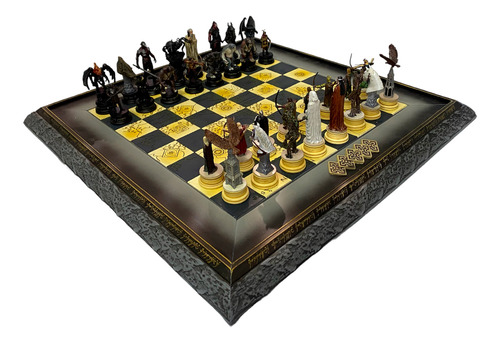 Jogo Xadrez Completo Senhor Dos Anéis Temático 50x50cm Set 2