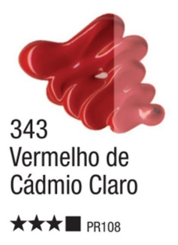 Tinta Óleo Oil Colors Classic Cores Escuras 20ml Acrilex Cor Vermelho Cádmio Claro