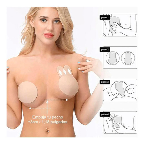 6 Unidades Bra Push Up Invisible Para Bustos Senos Pack X6
