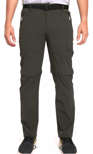 Pantalon Trekking Secado Rapido Hombre Desmontable Upf50