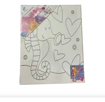 Comprar Set 3 Bastidores Lienzos 24x30cm Con Diseño Pintura Y Pincel