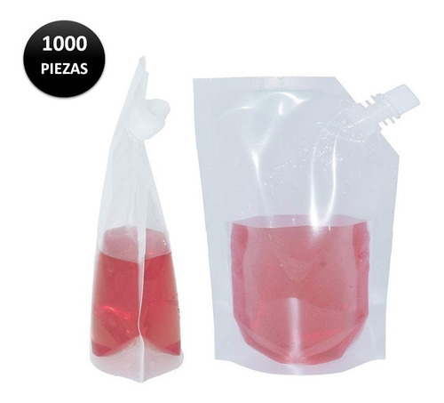 1000 Bolsa Para Líquidos Stand Up Pouch Con Taparros 1000 Ml
