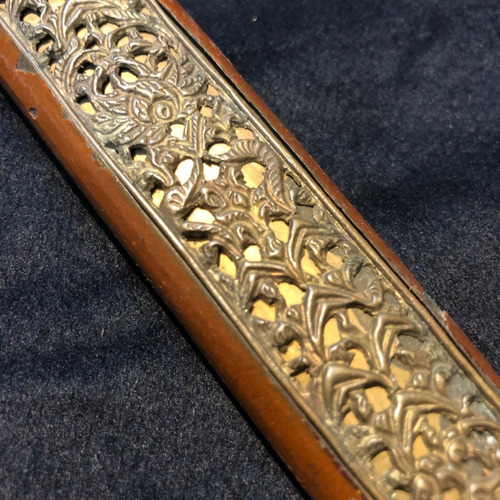 Antiguo Cuchillo Kris Malayo 1850 Madera Y Hierro A326