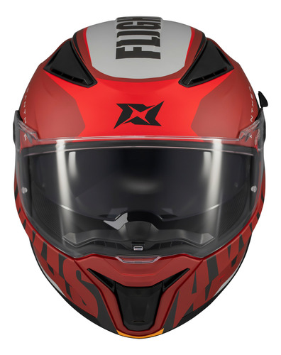 Casco Doble Visor Axxis Panther Sv Flight C5 Mate Rojo Grafica M