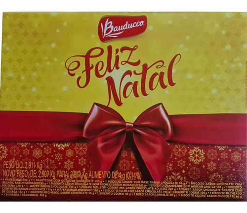 Imagem 3 de 3 de Cesta De Natal Bauducco Grande 20 Itens
