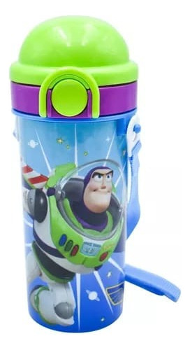 Botella De Agua Cantimplora  Toy Story 500ml Con Popote