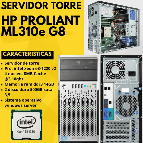 Servidor De Torre Hp Proliant Ml310e G8