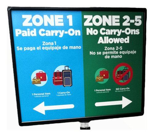 Porta Letrero Marco Control Multitud Publicidad 55x71cm