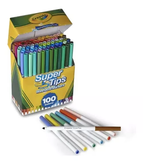 Crayola Supertips Marcadores Lavables Punta Conica X100