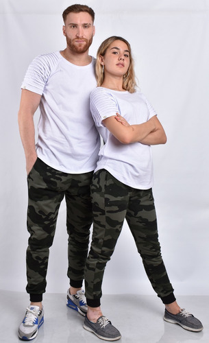 Imagen 7 de 10 de Pantalon Babucha Jogging Camuflado Con Puño Algodon A66