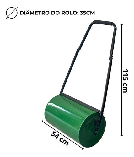 Rolo Nivelador De Grama E Compactador Gramado Areia Terra