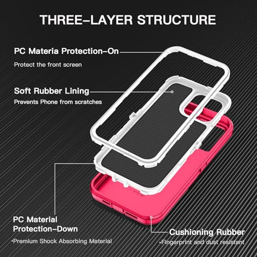 Funda Para iPhone 15 Pro Rosa/blanco 6.1 PuLG Uso Rudo Mater