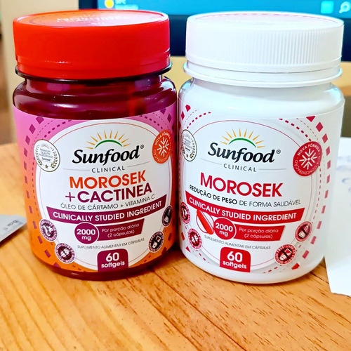 Morosek Cactinea Oleo Cartamo 2000mg 60cáps Laranja Moro Sabor Sem sabor