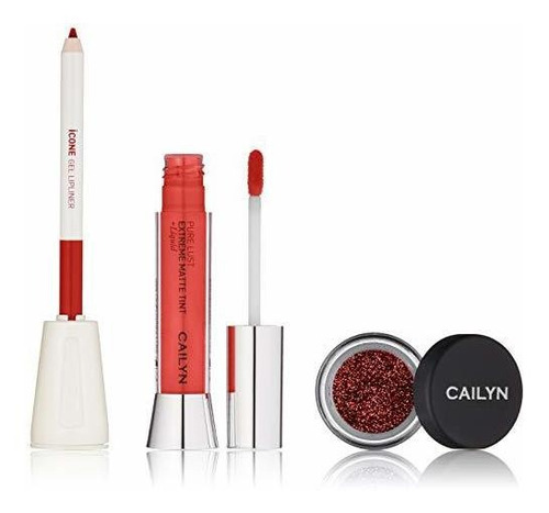 Set De Maquillaje - Cailyn Matt To Glitter Lip Trio, Power R