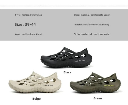 Sandalias Tipo Zueco De Playa Eva Para Hombre, Zapatos Casua