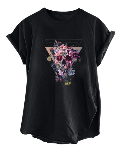 Skull Graphic Tee Shirt For Dama Summer Short Sleeve Top