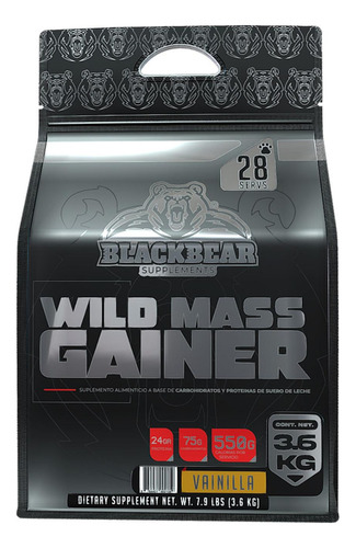 Ganador Wild Mass Gainer Vainilla 3.6 Kg Blackbear