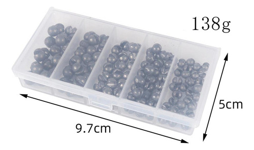 100/120pcs Kit De Pesca Pesos, Redonda Split Shot 100pcs