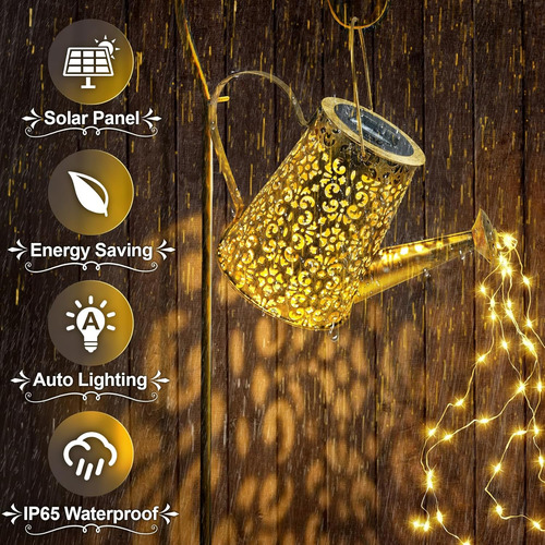 Luces Solares Para Regadera Para Mujer: Luz De Hadas De Jard