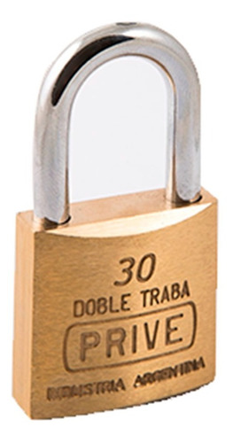 Candado De Bronce De 30mm Doble Traba Prive 351