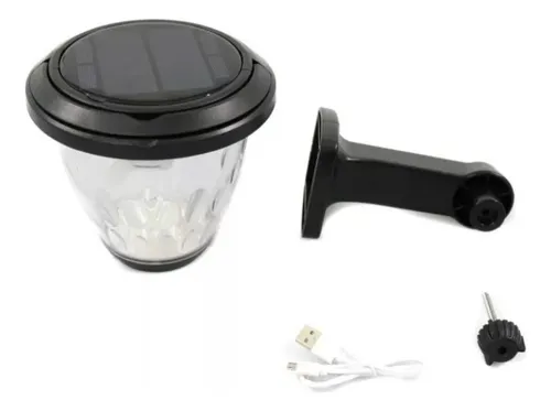Foco Farol Led Solares Jardin O Para Pared Luz Blanco