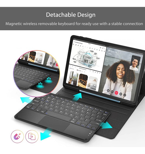 Mouse Com Teclado Retroiluminado E Touchpad Para Samsung Ç /