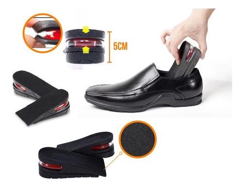 Plantillas Elevadoras Capsula De Aire Cualquier Zapato 5 Cm