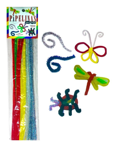 Imagen 2 de 3 de Limpiapipas Pipelinas Pack X10 Paquete De 25u Varios Colores