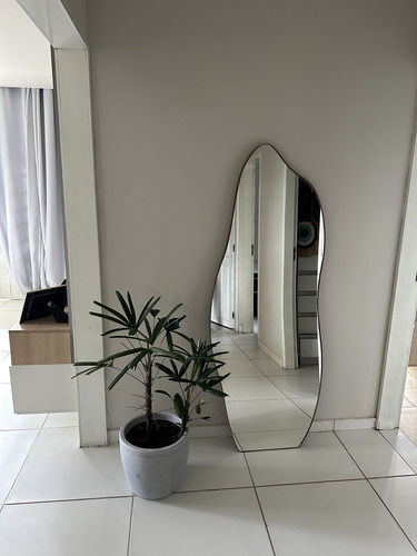 Espelho Retangular Com Moldura Metal Grande 160x80cm Pintere Moldura Dourado