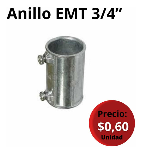 Anillo Emt 3/4, Con Tornillos.