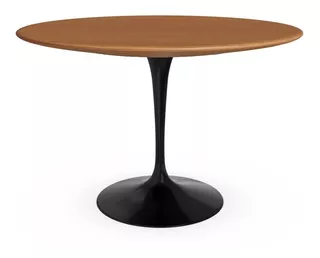 Mesa Comedor Tulip Madera Nogal Roble Ébano Circular 90 Cm